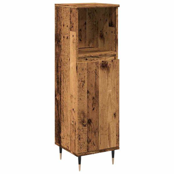 vidaXL Bathroom Cabinet Rustic wood Engineered wood and iron