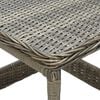 vidaXL Garden Table Brown Poly Rattan, Powder-Coated Steel, PP Board