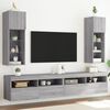 vidaXL TV Stands with LED Lights 2 pcs Gray Sonoma 12"x11.8"x35.4"