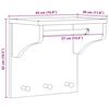 vidaXL Wall-mounted Coat Rack Natural Brown Solid Pine Wood, Engineered Wood