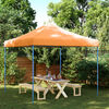 vidaXL Foldable Party Tent Pop-Up Orange 115.0x115.0x124.0"