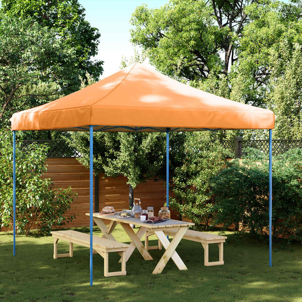 vidaXL Foldable Party Tent Pop-Up Orange 115.0x115.0x124.0"