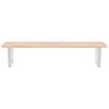 vidaXL Basin Shelf White, Natural Wood Solid Oak Wood, Steel