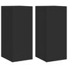 vidaXL TV Wall Cabinet Set of 2 Black Engineered wood Medium