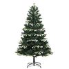 vidaXL Artificial Hinged Christmas Tree Green and white PVC, PE, metal