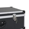 vidaXL CD Case for 80 CDs Aluminum ABS Black