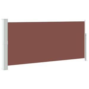 vidaXL Side Awning Brown Steel frame, 100% polyester fabric with PU coating