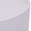 vidaXL Side Table White MDF, Pinewood 15.6 in Diameter Detachable