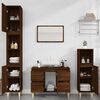 vidaXL Sink Cabinet Brown Oak Engineered Wood 31.5x13.0x23.6 in