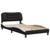 vidaXL Bed Frame Black Faux Leather Single Bed Frame Rectangular