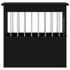 vidaXL Dog Crate Furniture Black Engineered wood, Steel 17.7x24.4x23.2 in