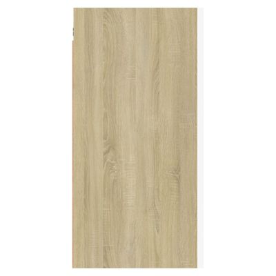 vidaXL TV Stands 2 pcs White and Sonoma Oak 12"x11.8"x23.6" Engineered Wood