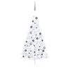 vidaXL Artificial Half Christmas Tree White PVC
