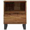 vidaXL Bedside Cabinet Set of 2 Old wood Engineered wood, metal Compact