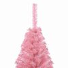 vidaXL Artificial Pre-lit Christmas Tree with 150 LEDs Pink 47.2" PVC