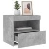vidaXL Bedside Cabinet Set of 2 Concrete grey Engineered wood Medium