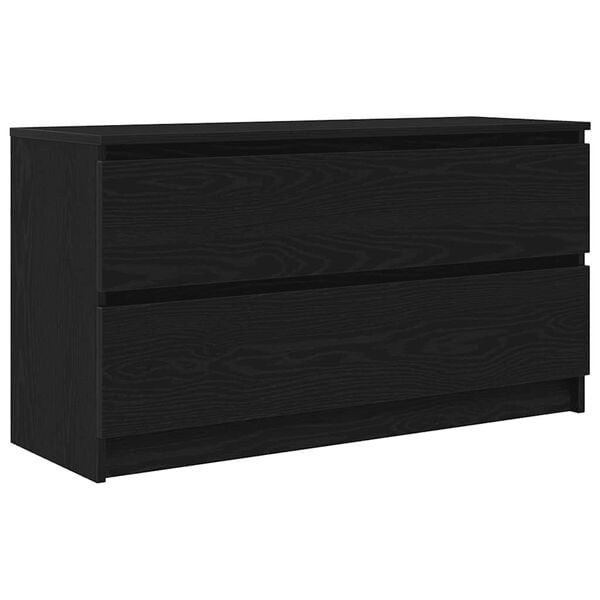 vidaXL TV Cabinet Black Engineered Wood 39.4 in x 13.8 in x 21.3 in