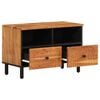 vidaXL TV Cabinet Natural wood and black