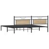 vidaXL Bed Frame Sonoma Oak Engineered wood, steel Full Bed Frame