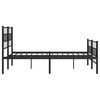 vidaXL Metal Bed Frame Black Steel King Metal Bed Frame Rectangular