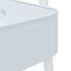 vidaXL Storage Trolley 3-Tier White 16.5x16.3x30.3" Steel