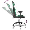 vidaXL Gaming Chair Black and Green Faux Leather Medium