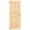vidaXL Sliding Door with Hardware Set 33.5x82.7" Solid Wood Pine