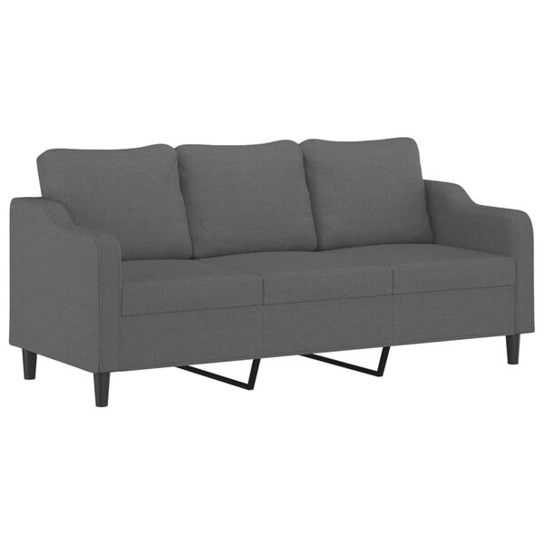 vidaXL Sofa Set Dark Grey Fabric (100% polyester), metal, textilene, plywood