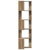 vidaXL Corner Bookcase 5-Tier Artisian Oak 19.7x19.7x70.5" Engineered Wood