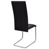 vidaXL Dining Chair Set of 2 Black Faux leather, steel Standard