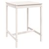vidaXL Garden Bar Set White Solid Pine Wood Medium Minimalistic