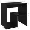 vidaXL Bed Cabinet Set of 2 Black Engineered wood Standard Bed Cabinet