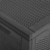 vidaXL Storage Box Black Polypropylene with rattan look Medium