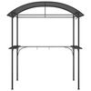 vidaXL Bbq Gazebo Anthracite Steel, PC board 86.6 x 45.3 x 90.6 in Hooks