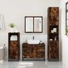 vidaXL Bathroom Furniture Set Smoked oak Engineered wood Medium