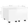 vidaXL Coffee Table High Gloss White Engineered Wood Medium Extendable