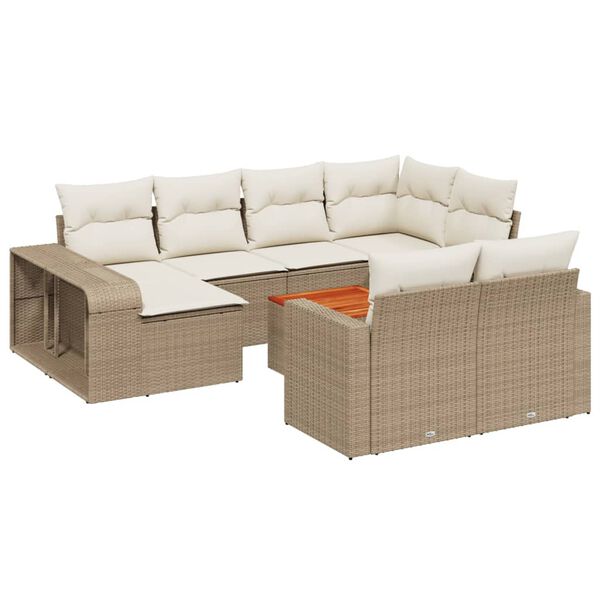vidaXL Garden Sofa Set Beige