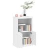 vidaXL Side Cabinet White Engineered wood, glass Medium Side Cabinet