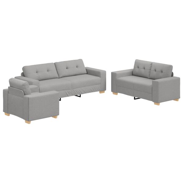 vidaXL Sofa Set Gray fabric