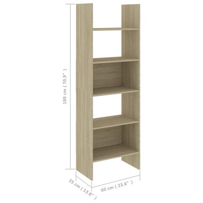 vidaXL 4 Piece Book Cabinet Set Sonoma Oak Chipboard