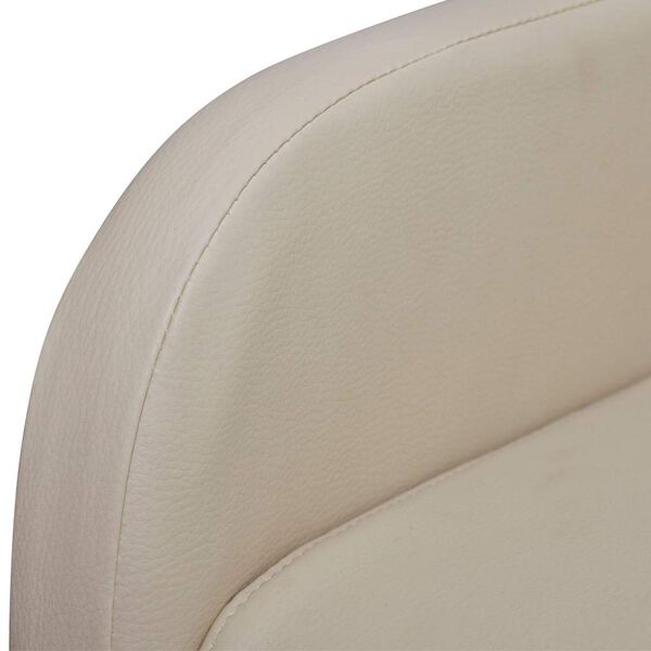 vidaXL Recliner Chair Cream Faux leather Standard Foldable