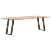 vidaXL Dining Table Legs U-Shaped 2 pcs Natural Steel 23.6x(28.3-28.7)" Steel