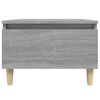 vidaXL Side Table Grey Sonoma Engineered wood, Solid eucalyptus wood