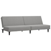vidaXL 2-Seater Sofa Bed Light Gray Velvet