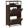 vidaXL Shoe Cabinet Brown Oak Engineered Wood Slim Shoe Cabinet