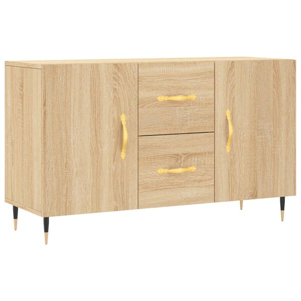 vidaXL Sideboard Sonoma oak Engineered wood, Metal Medium Sideboard