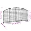 vidaXL Gabion Basket Silver Galvanized iron 78.7x11.8x31.5/39.4 in