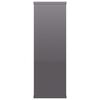 vidaXL Wall Shelf High gloss grey Engineered wood Wall mounting