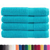 vidaXL Towel Set of 4 Turquoise 100% Cotton XXL Towel Rectangular