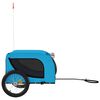 vidaXL Pet Bike Trailer Blue and Black Oxford fabric, iron, PVC